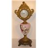 Image 1 : FLORAL & GILT DEC. SHELF CLOCK