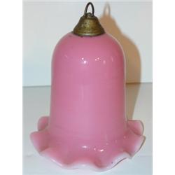 VICTORIAN BELL SHAPED GLASS LAMP SHADE