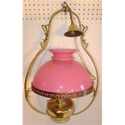 VICTORIAN BRASS HANGING LAMP