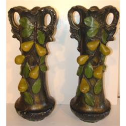 PR. OF RELIEF DEC. CHALKWARE MANTEL VASES