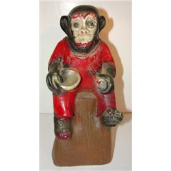 CHALKWARE MONKEY STATUETTE