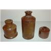 Image 1 : LOT OF 3 MINIATURE STONEWARE BOTTLES