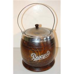 PORCELAIN LINED BISCUIT JAR