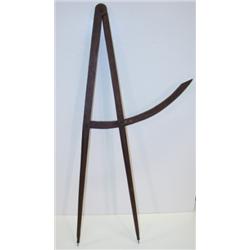 PRIMITIVE WOODEN COMPASS