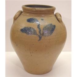 EARLY OVOID PENNSYLVANIA STONEWARE CROCK