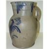 Image 1 : BLUE DEC. STONEWARE PITCHER