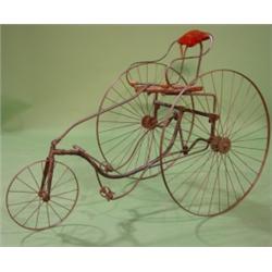 CIRCA 1880-1890 SEATED ADULT TRICYCLE