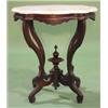 Image 1 : VICTORIAN WALNUT MARBLE TOP TABLE