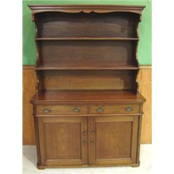 2 PC. VICTORIAN MAHOGANY HUTCH