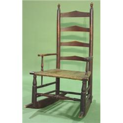 EARLY LADDER BACK ARMED ROCKER
