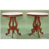 Image 1 : PR. OF VICTORIAN WALNUT MARBLE TOP TABLES