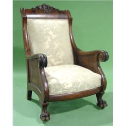 ORNATE VICTORIAN WALNUT ARM CHAIR