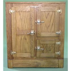 OAK 3 DOOR ICE BOX