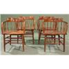 Image 1 : SET OF 4 OAK CAPTAIN'S CHAIRS