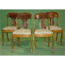 SET OF 4 VICTORIAN ROSEWOOD CHAIRS