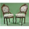 Image 1 : PR. OF VICTORIAN WALNUT SIDE CHAIRS