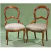 Image 1 : PR. OF VICTORIAN WALNUT SIDE CHAIRS