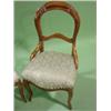 Image 3 : PR. OF VICTORIAN WALNUT SIDE CHAIRS