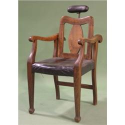 EARLY WOODEN DENTIST CHAIR