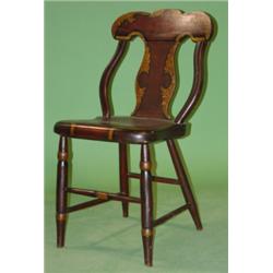 EARLY SHERATON PLANK BTM. CHAIR