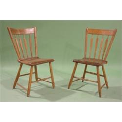 PR. OF SOFTWOOD ARROW BACK CHAIRS