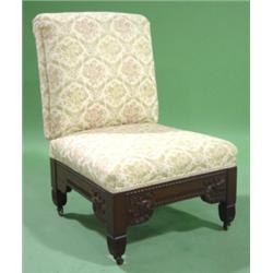 VICTORIAN WALNUT BEDROOM CHAIR