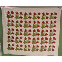 AMERICAN HAND SEWN QUILT
