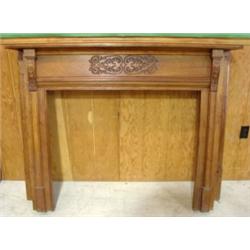 DELAWARE CHERRY CARVED FIREPLACE MANTEL