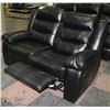 Image 2 : BLACK LEATHERETTE RECLINING 83" SOFA