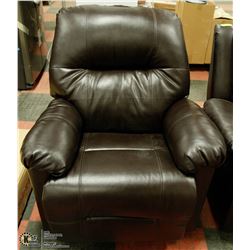 NEW BROWN LEATHERETTE ROCKING/RECLINING CHAIR