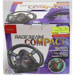 NINTENDO 64 PLAYSTATION RACE 32/64 STEERING WHEEL