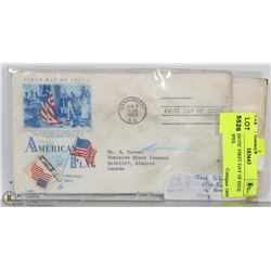 3 US PATRIOTIC FIRST DAY OF ISSUE ENVELOPES.