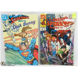 SPIDERMAN COMIC SOLD WITH SUPERMAN COMIC