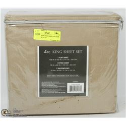 NEW 4PC KING SIZE SHEET SET FITS MATTRESS TO 14"