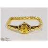 Image 1 : GOLD TONE LADIES WATCH WITH METAL BAND.