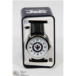 NEW WINNIPEG JETS QUARTZ WATCH WITH NEW BATTERY.