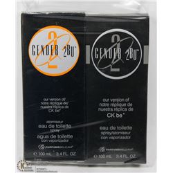 LOT OF 2 OUR VERSION OF "CK BE" EAU DE TOILETTLE