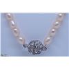 Image 2 : 1) NATURAL FRESHWATER PEARL W/ CZ NECKLACE CLASP