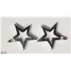 Image 1 : 18) STERLING SILVER DIAMOND STAR EARRINGS