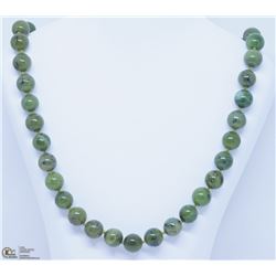 23) STERLING SILVER JADEITE NECKLACE