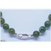 Image 3 : 23) STERLING SILVER JADEITE NECKLACE