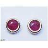 Image 1 : 46) 10KT YELLOW GOLD RUBY EARRINGS