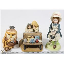 LOT OF 3 PORCELAIN FIGURINES