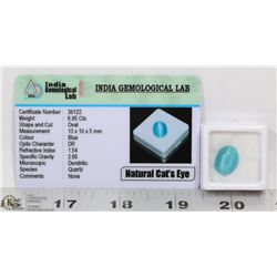#42-NATURAL CAT'S EYE GEMSTONE 6.85CT