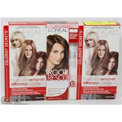 2 BOXES OF L'OREAL PARIS HAIR COLOR REMOVER & 1