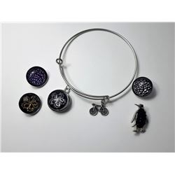 #6 - CHUNK STYLE BANGLE BRACELET WITH CHARMS