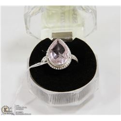 #59-PINK KUNZITE GEMSTONE RING