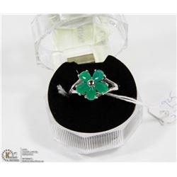 #96-GREEN EMERALD RING