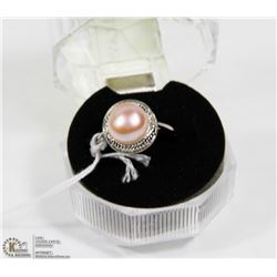#80-AKOYA PEARL LAVENDER RING