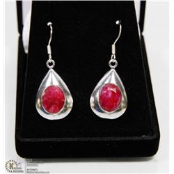 #61-NATURAL RED RUBY GEMSTONE EARRINGS